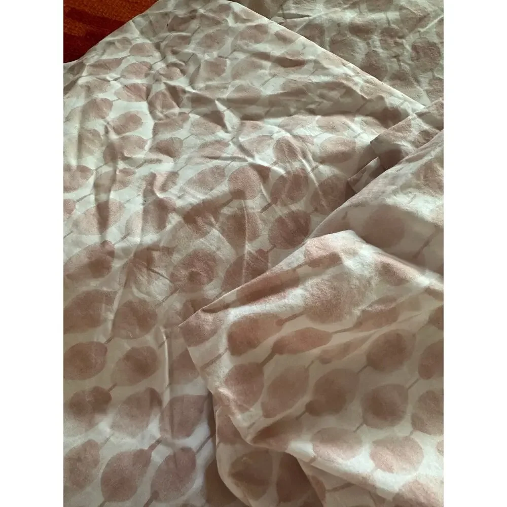 West Elm Stamped Dot Duvet Cover Set Rosette Blush Queen Full 2 euro Shams Pink